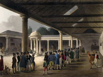 Tattersalls Horse Repository från Ackermanns Microcosm of London